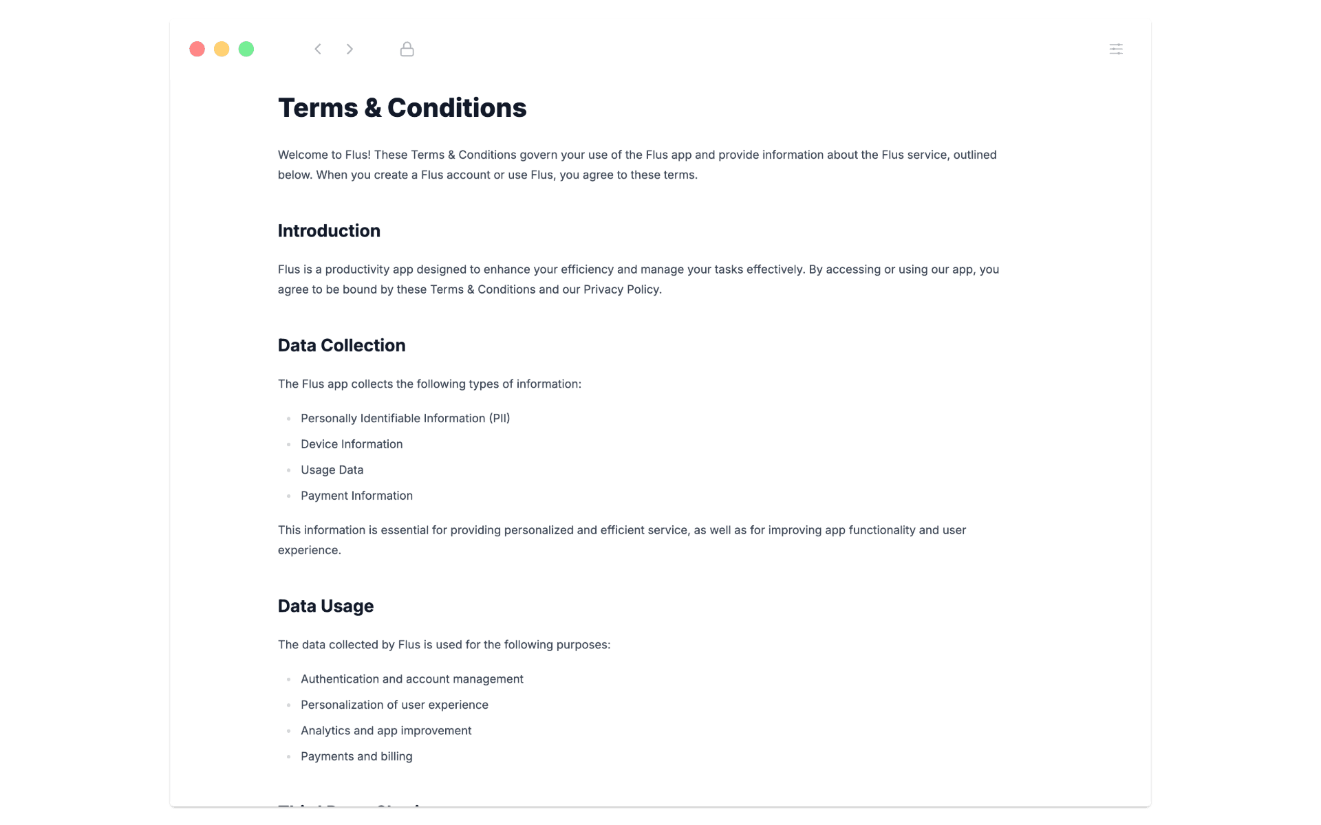 Terms & Conditions